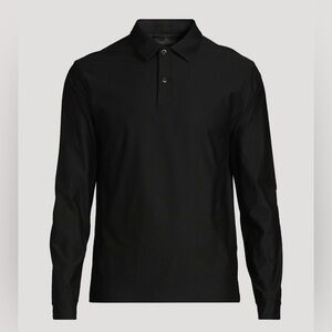 Stone Island Shadow long sleeve cotton polo shirt
